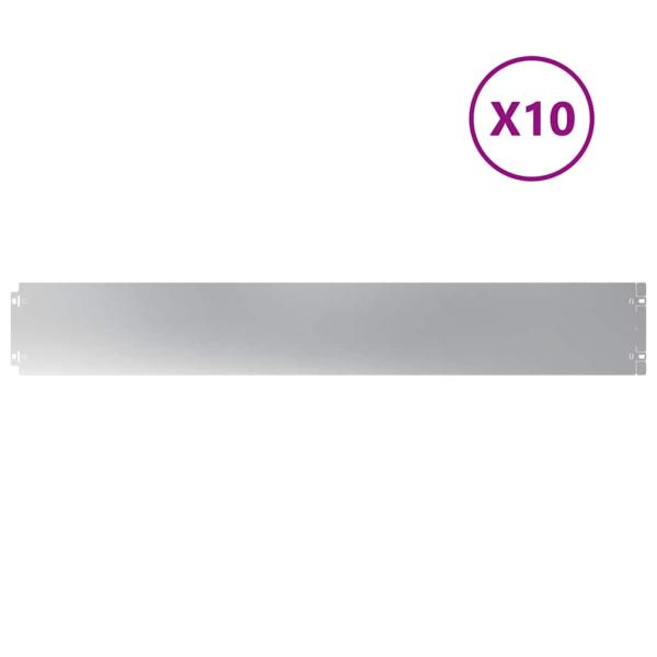 Rasenkanten 10 Stk. 15x103 cm Verzinkter Stahl
