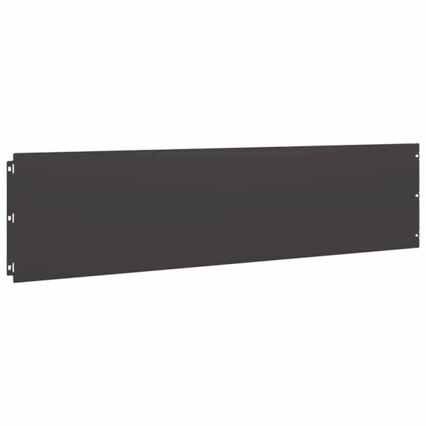 Rasenkanten 10 Stk. Schwarz 25x103 cm Kaltgewalzter Stahl
