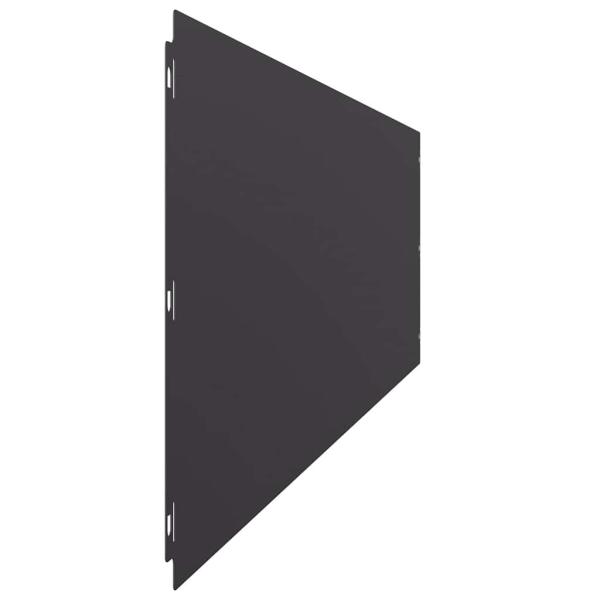Rasenkanten 10 Stk. Schwarz 25x103 cm Kaltgewalzter Stahl