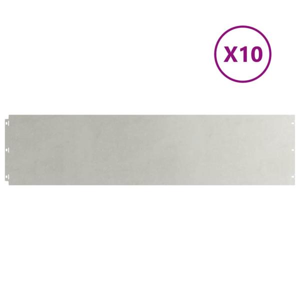 Rasenkanten 10 Stk. 25x103 cm Edelstahl
