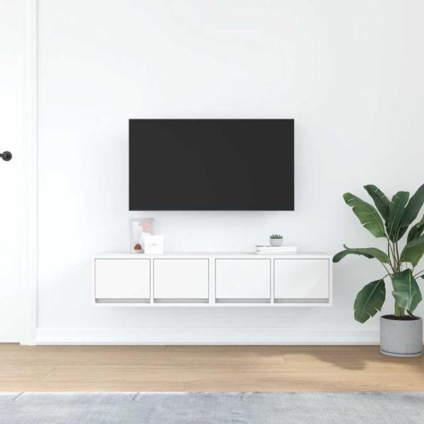 TV-Schränke 2 Stk. Weiß 60x31x25,5 cm Holzwerkstoff