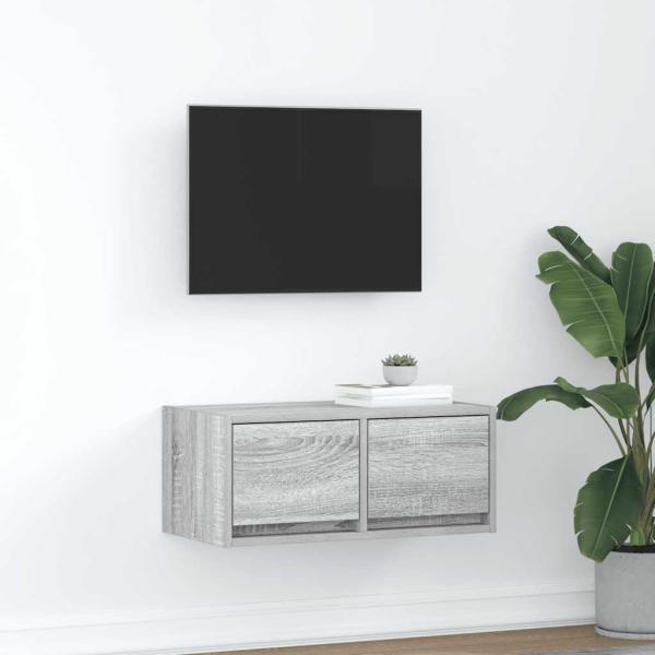 ARDEBO.de - TV-Schrank Grau Sonoma 60x31x25,5 cm Holzwerkstoff