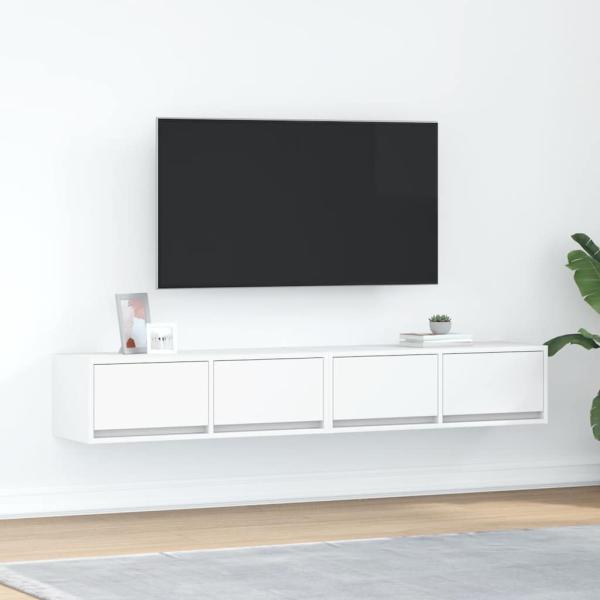 ARDEBO.de - TV-Schränke 2 Stk. Weiß 80x31x25,5 cm Holzwerkstoff