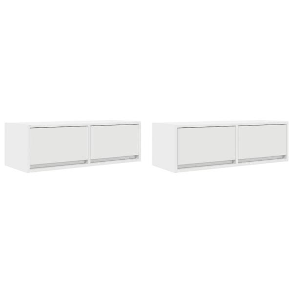 TV-Schränke 2 Stk. Weiß 80x31x25,5 cm Holzwerkstoff