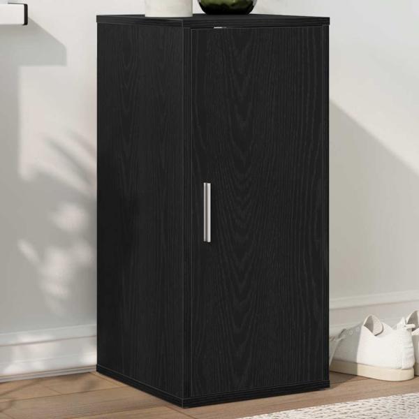 Schuhschrank Schwarz Eichen-Optik 32x35x70 cm Holzwerkstoff