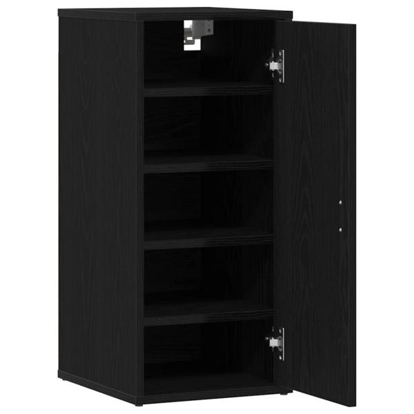 Schuhschrank Schwarz Eichen-Optik 32x35x70 cm Holzwerkstoff