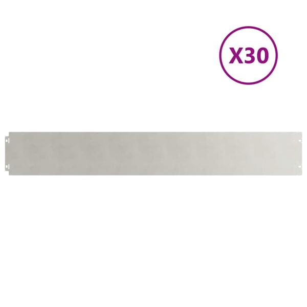 Rasenkanten 30 Stk. 15x103 cm Edelstahl