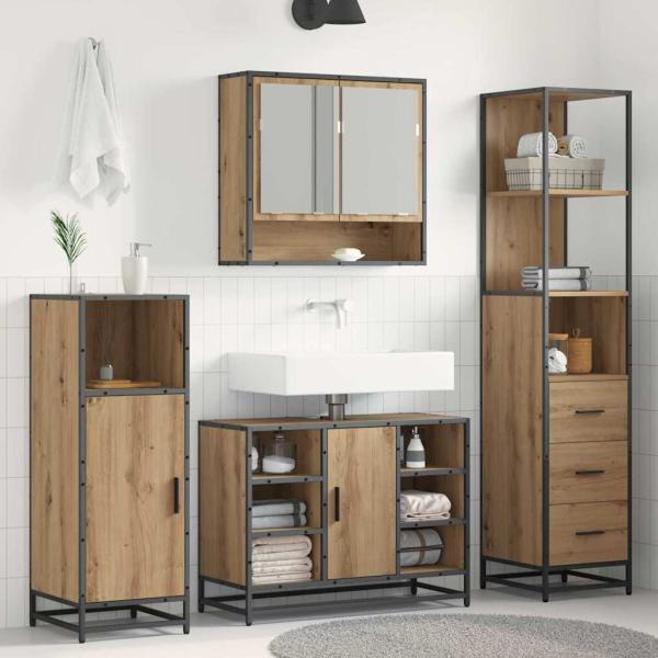ARDEBO.de - Badezimmermöbel-Set Artisan-Eiche 35 x 37,5 x 166 cm