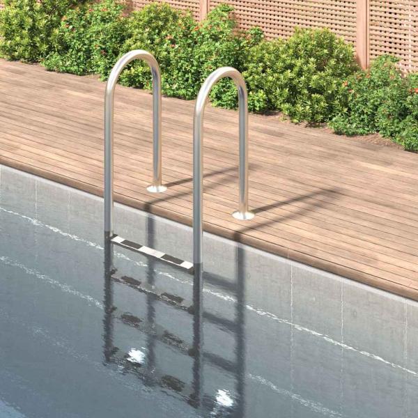 ARDEBO.de - Pool-Leiter 54x38x184,5 cm Edelstahl 304