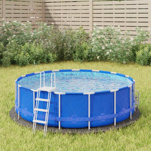 ARDEBO.de - Pool-Bodentuch Hellgrau Ø244 cm Polyester Geotextil
