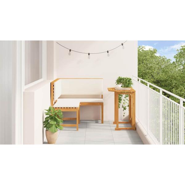Gartenbänke Set 2 pcs Braun Massivholz Akazie