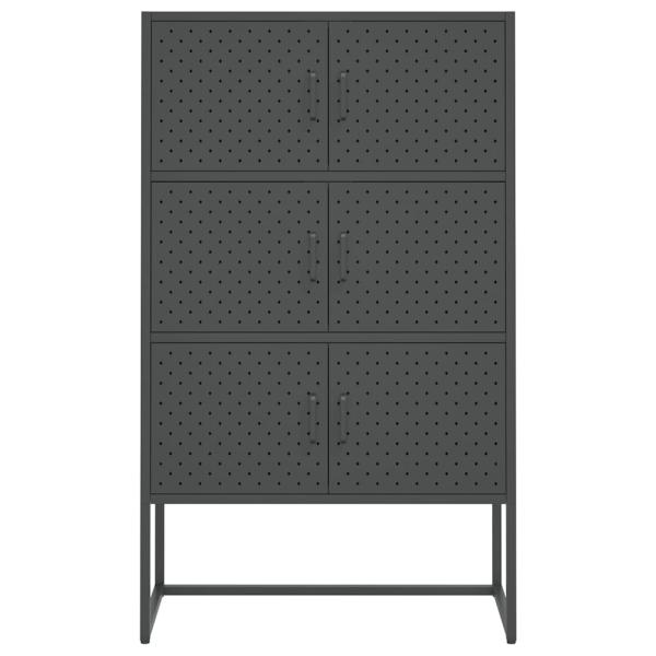 Highboard Anthrazit 80x35x135 cm Stahl