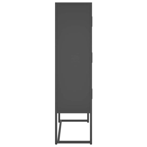Highboard Anthrazit 80x35x135 cm Stahl