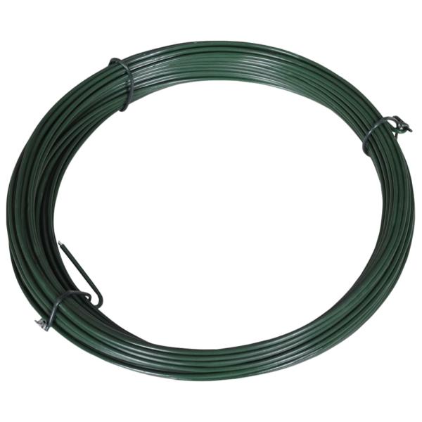 Zaun-Bindedraht 25 m 1,4/2 mm Stahl Grün