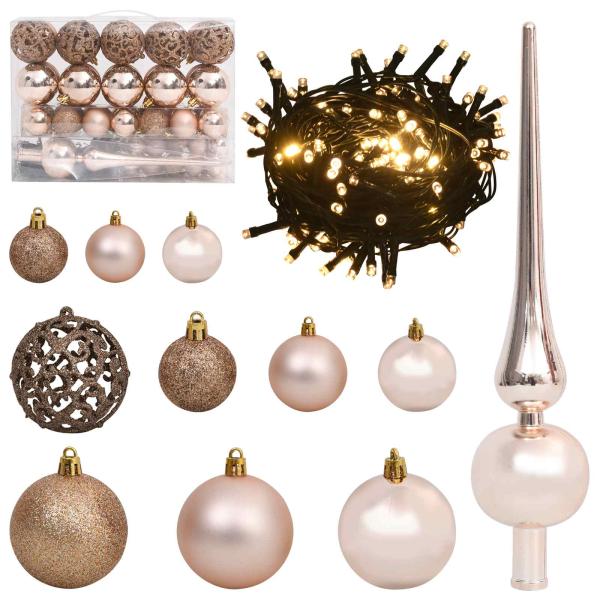 Künstlicher Weihnachtsbaum Weiß 68 x 68 x 120 cm PVC und Metall