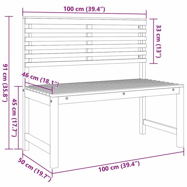 Garten Bistro Set 3 pcs Braun Massivholz Akazie