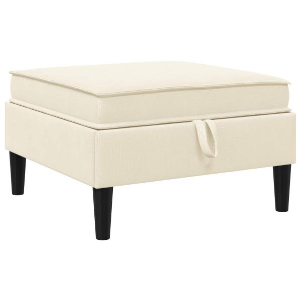 Wohnzimmergarnitur 6 Stk. Creme Stoff