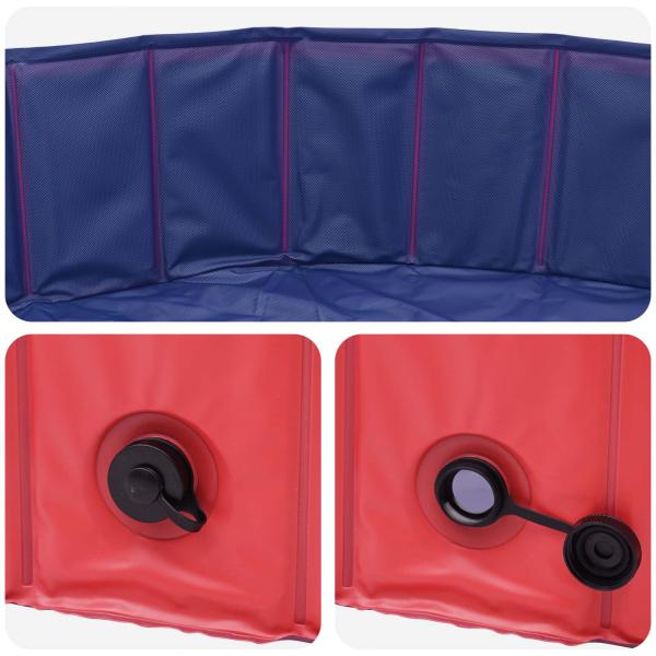 Kinder Schwimmbecken Ø300 x 38 cm Rund für Kind für Rot
