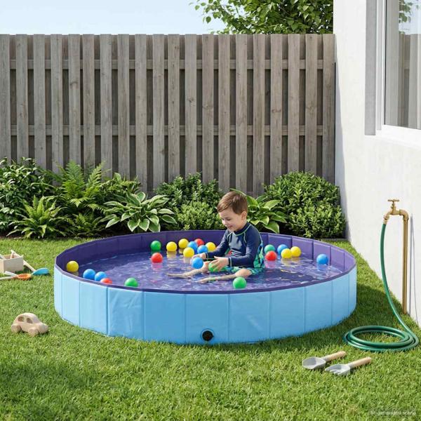ARDEBO.de - Kinder Schwimmbecken Ø300 x 38 cm Rund für Kind für Blau