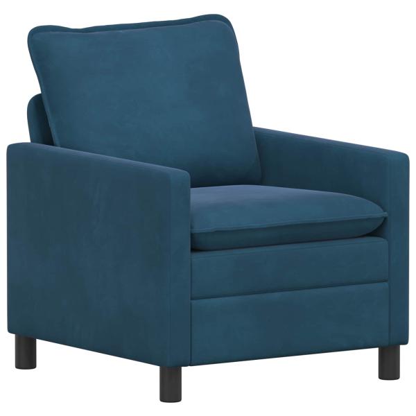 Sofa Set 2 stk. Blau Samt