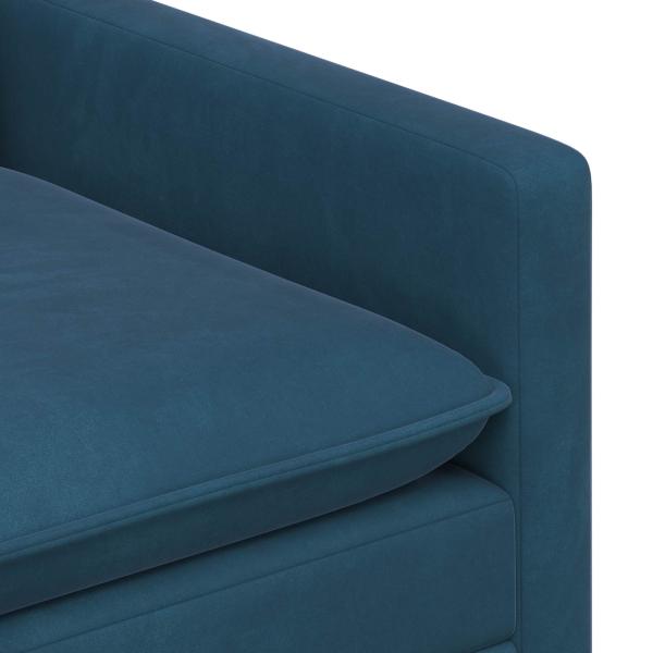 Sofa Set 2 stk. Blau Samt