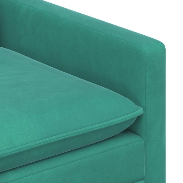 Sofa Set 2 stk. Türkis Samt