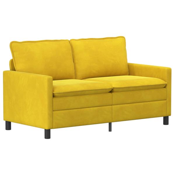 Sofa Set 2 Stk. Gelb Samt