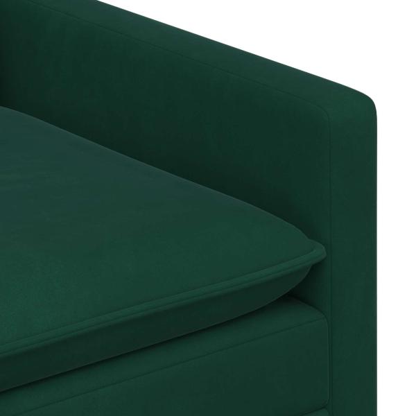 Sofa Set 2 stk. Dunkelgrün Samt
