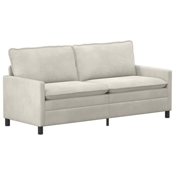 Sofa Set 2 stk. Creme Samt
