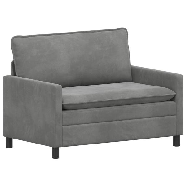 Sofa Set 2 stk. Dunkelgrau Samt