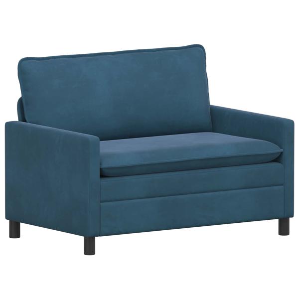 Sofa Set 2 stk. Blau Samt