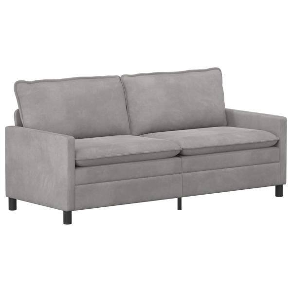 Sofa Set 2 stk. Hellgrau Samt