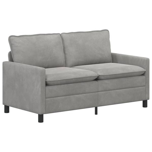 Sofa Set 2 stk. Hellgrau Samt
