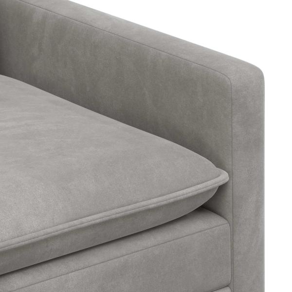Sofa Set 2 stk. Hellgrau Samt