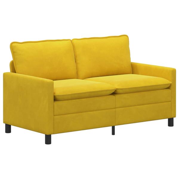 Sofa Set 2 stk. Gelb Samt