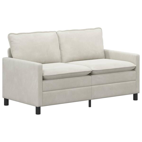 Sofa Set 2 stk. Creme Samt