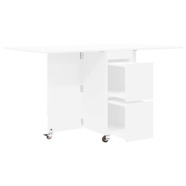 Esstisch 140 x 80 x 77 cm Holzwerkstoff Weiß Rechteckig