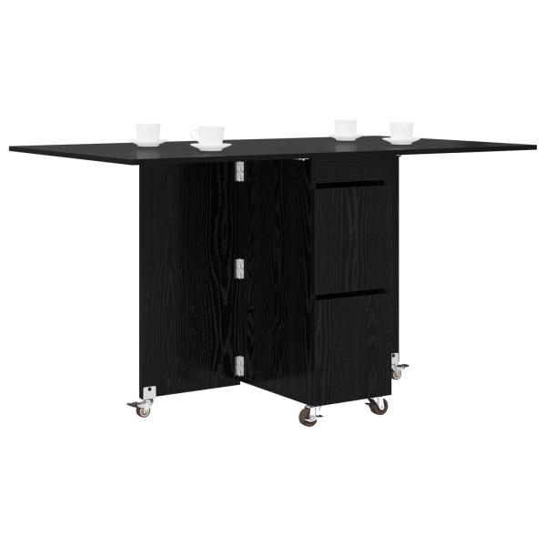 Esstisch 140 x 80 x 77 cm Holzwerkstoff Schwarze Eiche