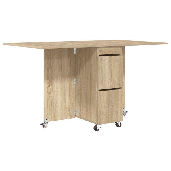 Esstisch 140 x 80 x 77 cm Holzwerkstoff Sonoma-Eiche