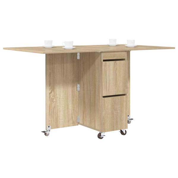 Esstisch 140 x 80 x 77 cm Holzwerkstoff Sonoma-Eiche