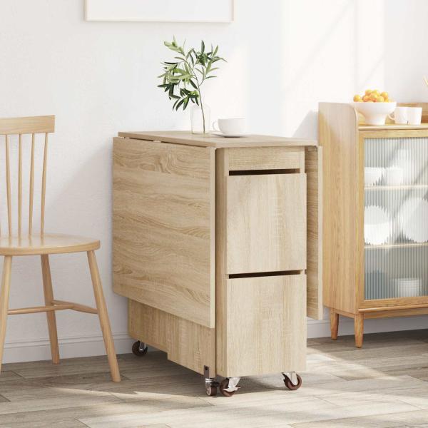 Esstisch 140 x 80 x 77 cm Holzwerkstoff Sonoma-Eiche