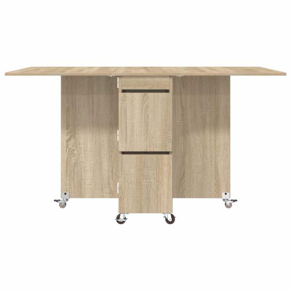 Esstisch 140 x 80 x 77 cm Holzwerkstoff Sonoma-Eiche