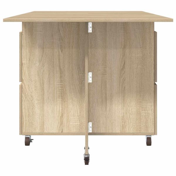 Esstisch 140 x 80 x 77 cm Holzwerkstoff Sonoma-Eiche