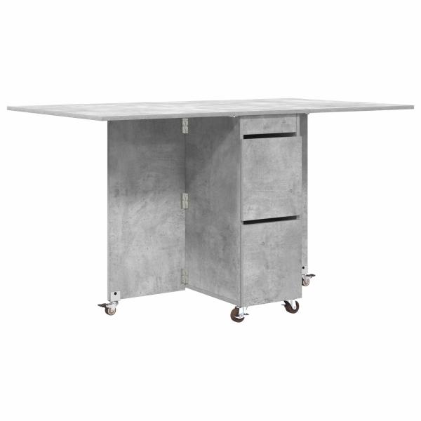 Esstisch 140 x 80 x 77 cm Holzwerkstoff Betongrau Rechtwinklig