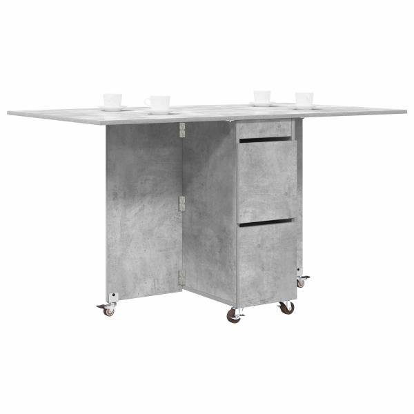 Esstisch 140 x 80 x 77 cm Holzwerkstoff Betongrau Rechtwinklig