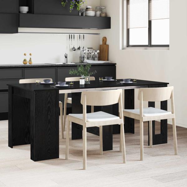 ARDEBO.de - Esstisch 180 x 85 x 75 cm Holzwerkstoff Schwarze Eiche