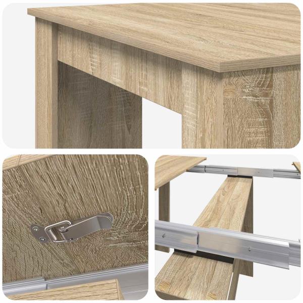 Esstisch 180 x 85 x 75 cm Holzwerkstoff Sonoma-Eiche