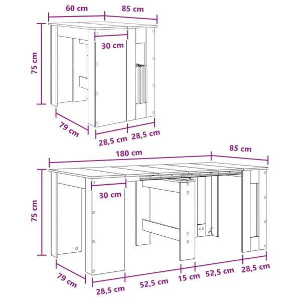 Esstisch Artisan-Eiche 180 x 85 x 75 cm Holzwerkstoff