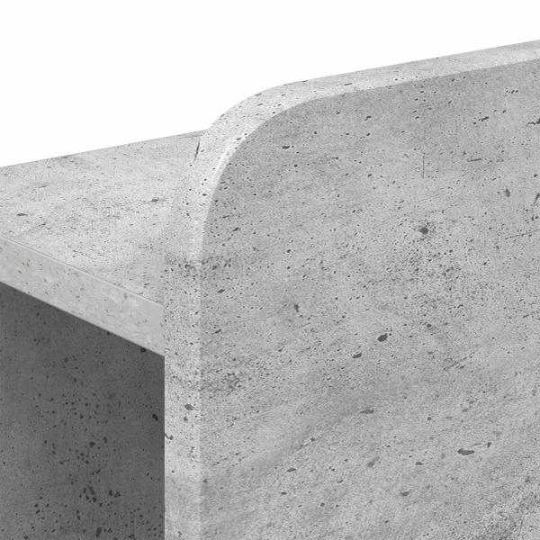 Bettgestell mit Stauraum Betongrau 80 x 200 cm Holzwerkstoff