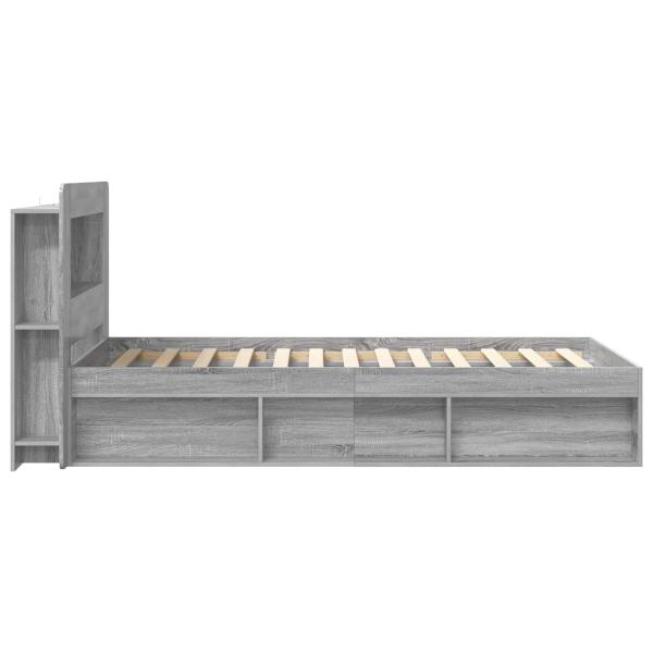 Bettgestell mit Stauraum Grau Sonoma 80 x 200 cm Holzwerkstoff